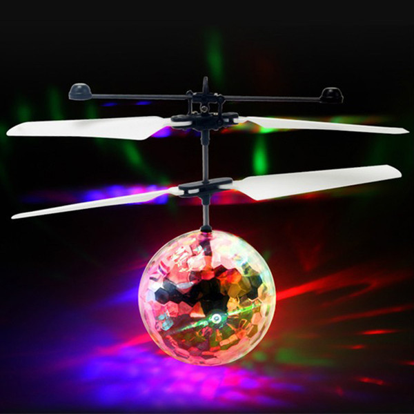 Flying Ball toys RC Drone Helicopter colorful led flying magic ball infrared Induction flying Children UFO Toys factory wholesale