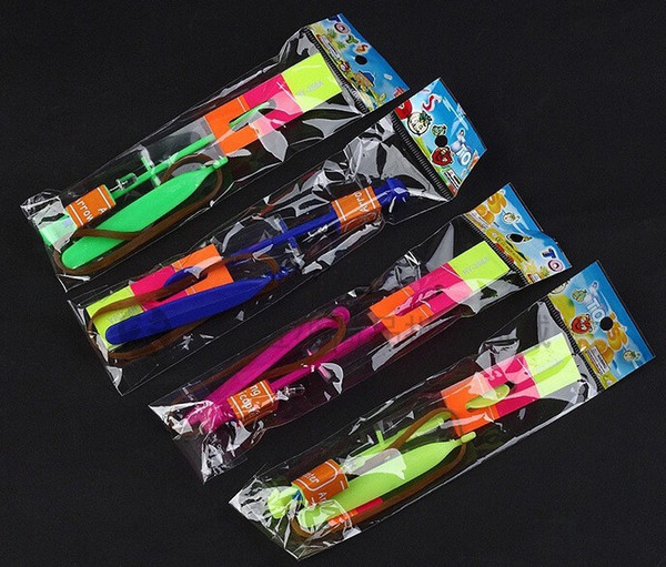 100pcs/lot LED Flying umbrella amazing arrow flash Ejection fly helicopter kids toys hot sale well for playing in night WJ101