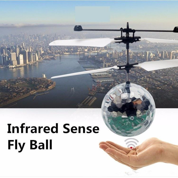 New Easy Operation Vehicle Flying RC Flying Ball Infrared Sense Induction Mini Aircraft Flashing Light Remote Control UFO Toys for Kids