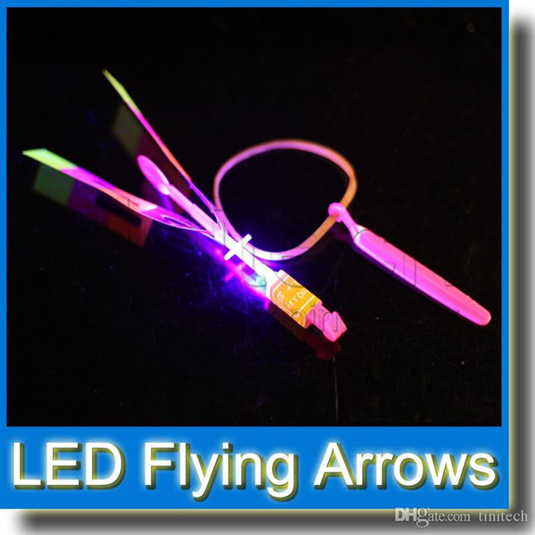 LED Amazing Flying Arrows Helicopter Umbrella Light Parachute Kids Toys Kids' Gift LED Flying Toys LED Lighte Up Toy