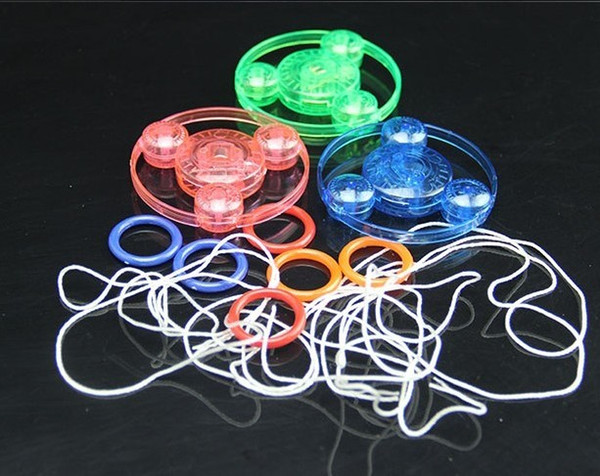 Chilla line luminous stall selling new flash gyro chain pull whistle sounded flywheel UFO children's toys wholesale
