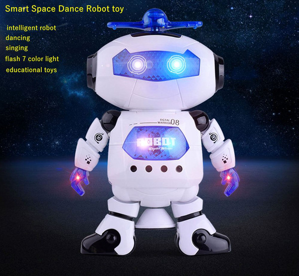 Dancing robot toys singing and dancing kids toys with 7 color flash light smart electronic toys 