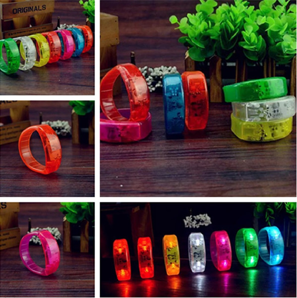 Sound Controlled LED Light Up Bracelet Activated Glow Flash bracelet Glow Bracelets LED Wrist Band Christmas IC697