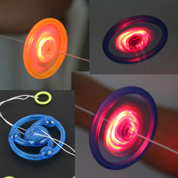 30PCS Funny Rushed Juguetes Hand Pull Luminous Flashing Rope Flywheel Toy Led Light Up Toys For Children's Birthday Gift