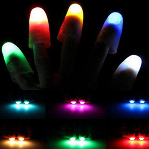 Bright Finger Lights Close Up Thumbs Fingers Trick Magic Light Appearing Light Party Decoration Kids Toys AAA328