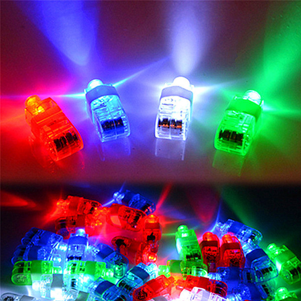 LED Finger Lamp LED Finger Ring gifts Lights Glow Laser Finger Beams LED Flashing ring Party Flash Kid Toys 4 Colors b1472-1