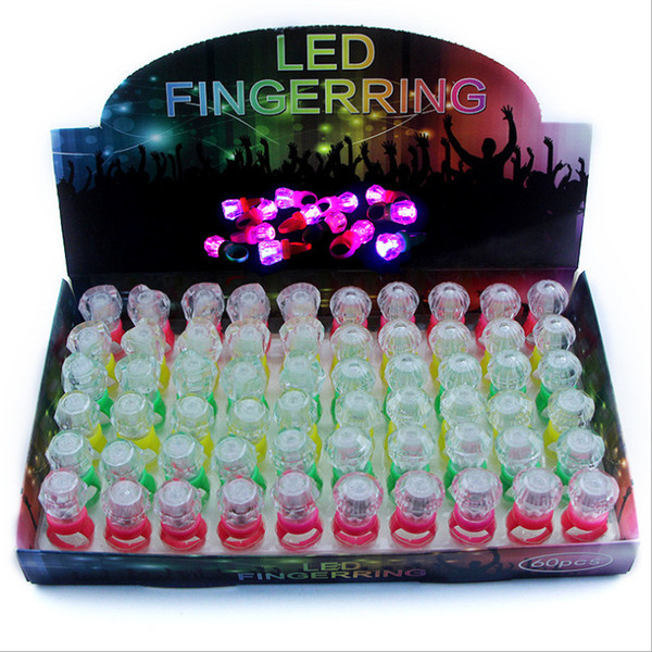 LED Luminous Finger Ring Glow Diamond Rings Colorful Flash Light Rings For Children Adults Party Festival Toys Gifts Factory Free DHL 301