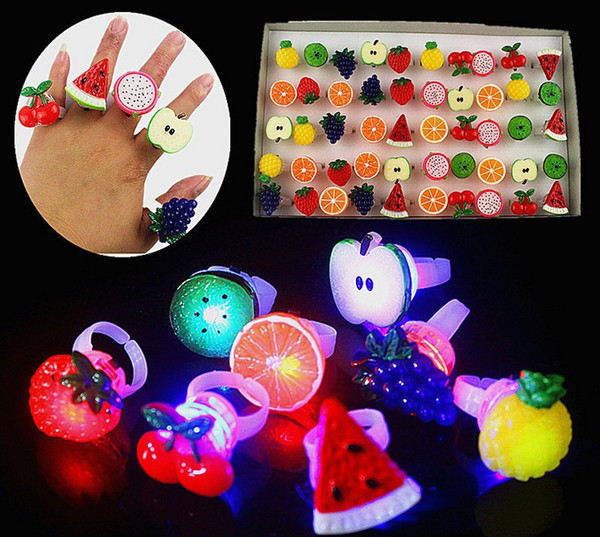 50pcs Birthday Party LED Glowing finger rings favors,Cartoon Flashing Ring Light for Kids toys Events Party Favors free shipping