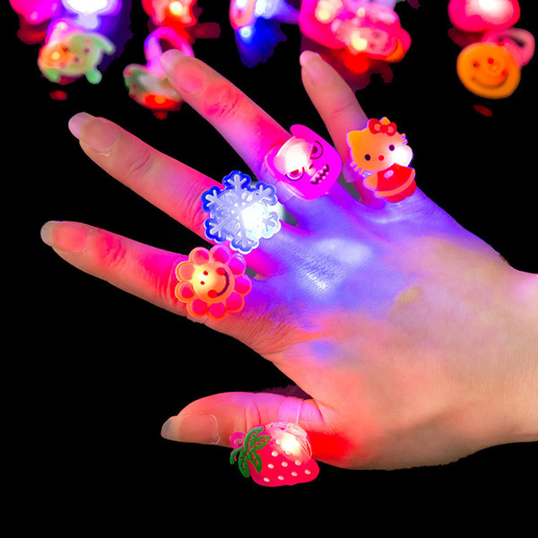 Cheap Cute LED Lighted Toys Gifts Cartoon ring light wholesale Flashing ring LED toys small gifts 1356