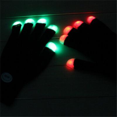 Fashion LED glow Glovesnew Halloween christmas hot selling LED flash gloves for KTV/Party Finger Flashing Glow 