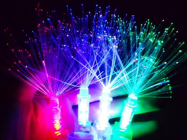 Best Price Optical Fiber LED Bright Finger Ring Lights Rave Party Glow Kids Toys Christmas Gifts