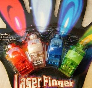 Wholesale - 4x Color LED laser finger beams party Light-up finger ring laser lights