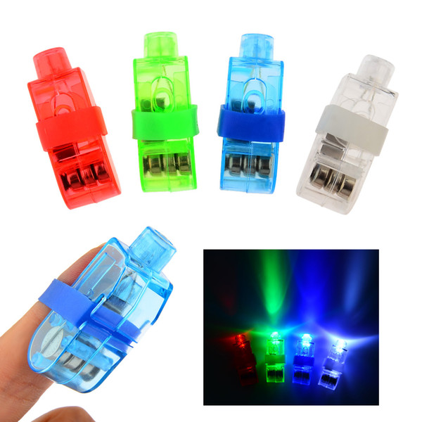 LED Finger lamp Finger Ring Lights Glow Laser Finger Party Flash Kid Toys 4 Colors Christmas Gift 100pcs a366