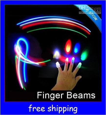 LED Bright Finger beams Ring Lights Rave Party Glow LED fingers toys