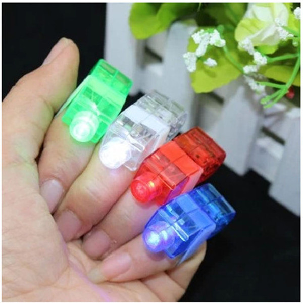 500 Pcs 4 Colors LED Finger Lamp LED Finger Ring Lights Glow Laser Finger Beams LED Flashing Ring Party Flash Kid Toys Gifts