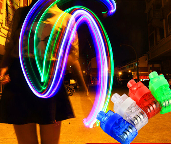 The Cheapest Laser Finger Light LED Light Laser Finger Lamp Beams Ring Torch For Party 4XColors