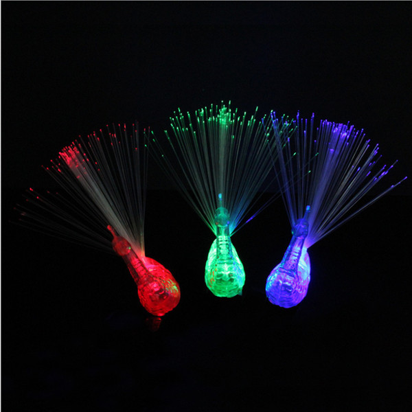 LED Fingers Toys Novelty Items Party Favors Fashion Kids Peacocks Flashing Ring Promotional Event Gifts Lighted Childrens Toy