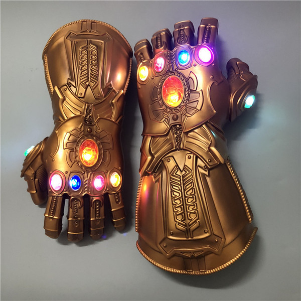 Marvel Avengers Endgame Hanos Glove LED Light PVC Gloves Kids Adults Party Cosplay Gloves LED Glow Toys