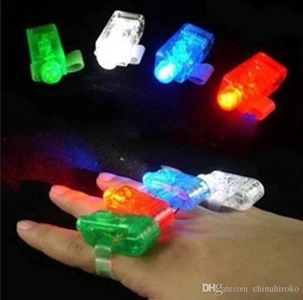 HOT LED Finger Ring LED Finger Ring Flash Lights 4 colors For Halloween Party Wedding Party Christmas LED Toys gift Free DHL FedEx