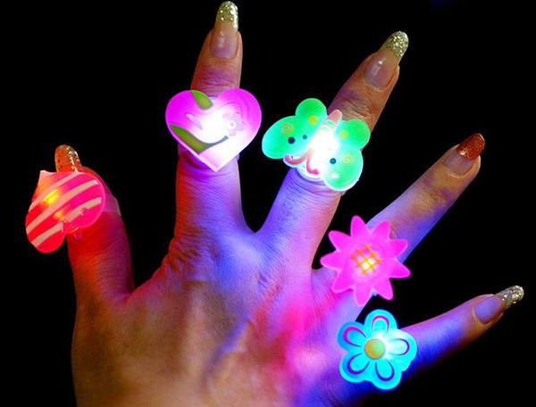 WHOLESALE 50pcs/lot LED Light Strawberry Flashing Finger Ring, Elastic Rubber Ring, Event Party Supplies Glow Toys