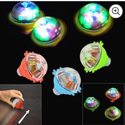 Dazzling Toys Light up Spinner Led Light Up Inertia Gyro Peg Top Rotating Flashing Kids Toys