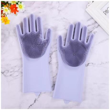 2018 New silicone heat insulation washing gloves bathroom kitchen cleaning gloves custom house silicone magic gloves