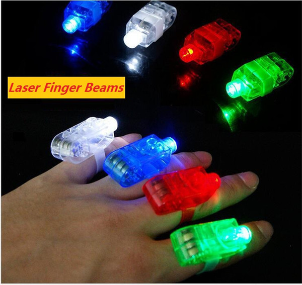 LED Finger Lamp Finger Ring gifts Lights Glow Laser Finger Beams LED Flashing ring Party Flash Kid led Toys 4 Colors b1472