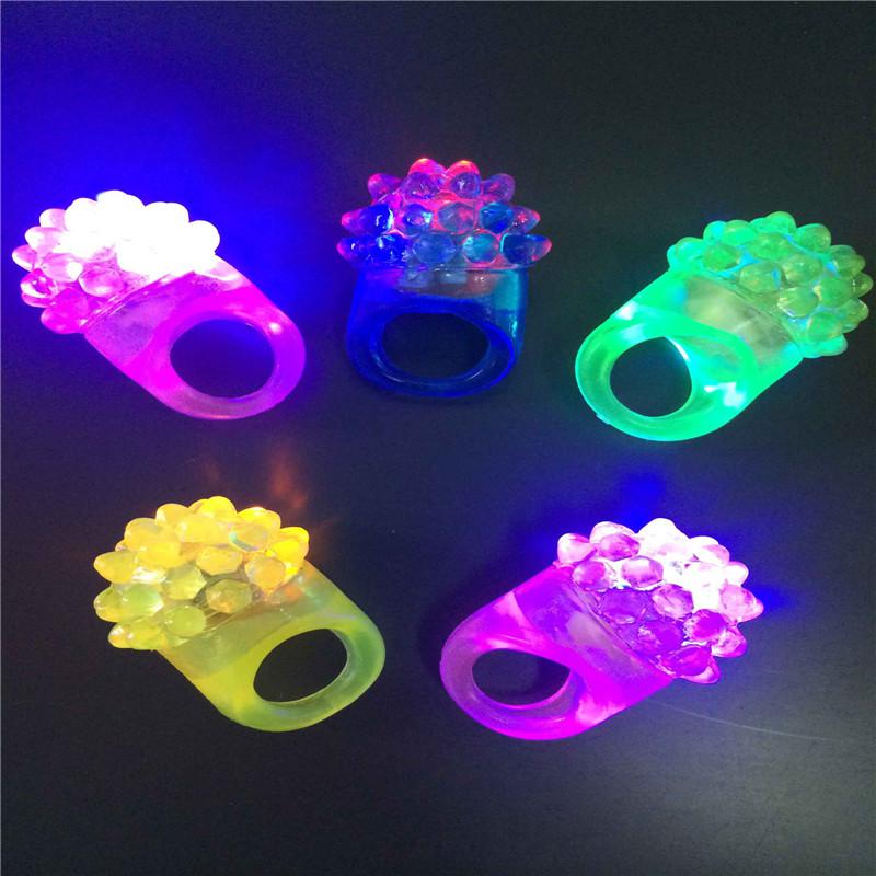 LED Bright Finger Light Led Ring Lights Rave Party Light Strawberry LED Ring Light Ring Torch Led Ring Flashlight Halloween Party Christmas