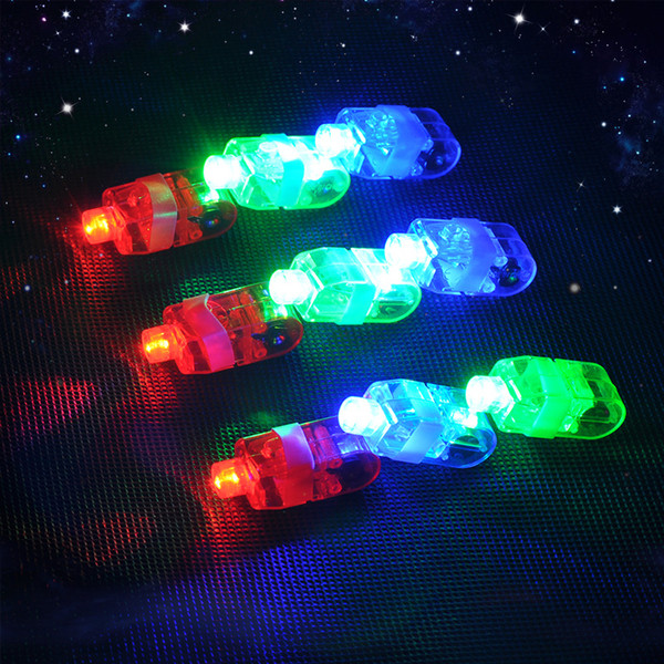 LED Fingers Toys Flashing Ring Beams Novelty Items Party Favors for Kids Promotional Gifts Childrens for Event Lighted Toys 20 Lot