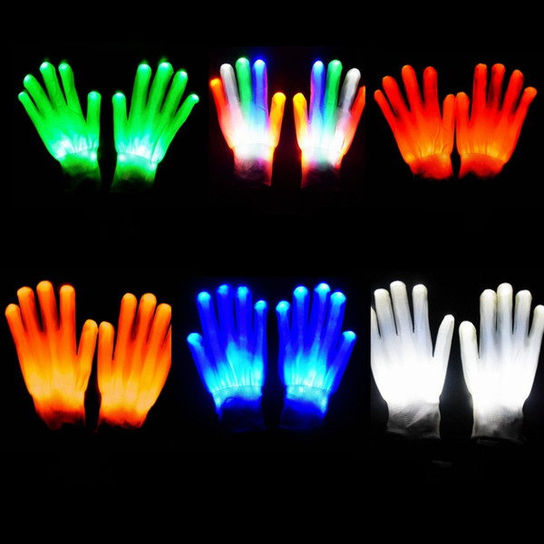 LED Lighting Gloves Flashing Cosplay Novelty Gloves Led Light Toy Flash Gloves for Sign Language Halloween Christmas Party Decoration Light