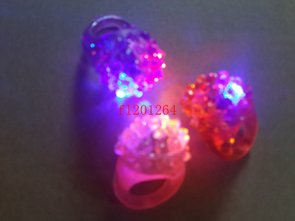 DHL Fedex New Arrival Cool Led Light Up Flashing Bubble Ring Rave Party Blinking Soft Jelly Glow,500pcs/lot