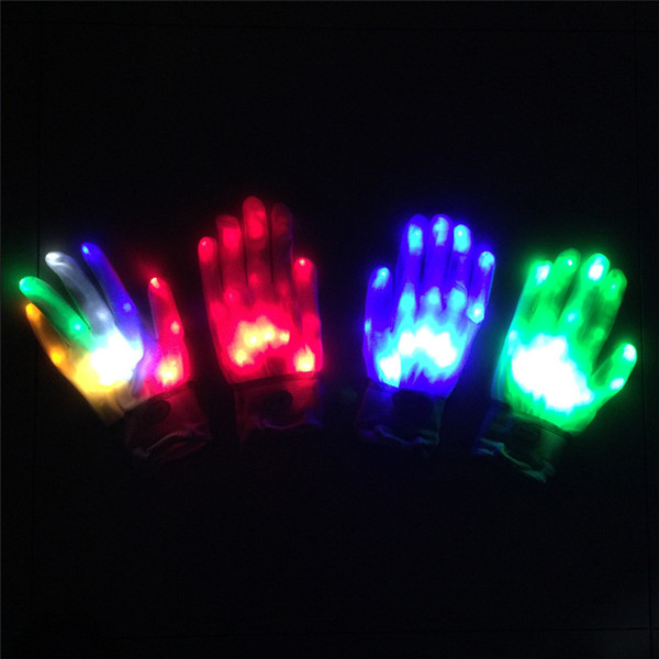 LED lighting gloves flashing cosplay novelty glove led light toy item flash gloves for Halloween Christmas Party