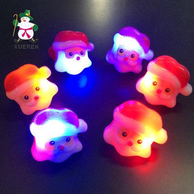 New Creative LED flashing rings led Christmas Toys Santa clause rings children's finger lights flash toys A01