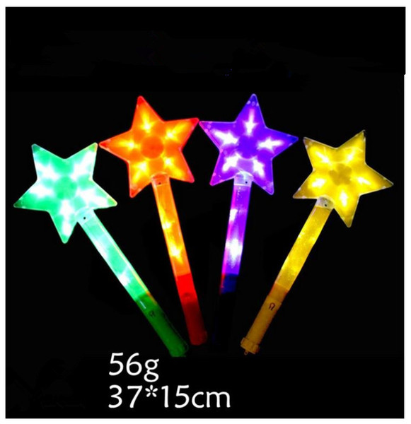 LED Light Stick Five Pointed Big Star Flash Sticks Glowing In The Dark Toys For Concert Performance Props