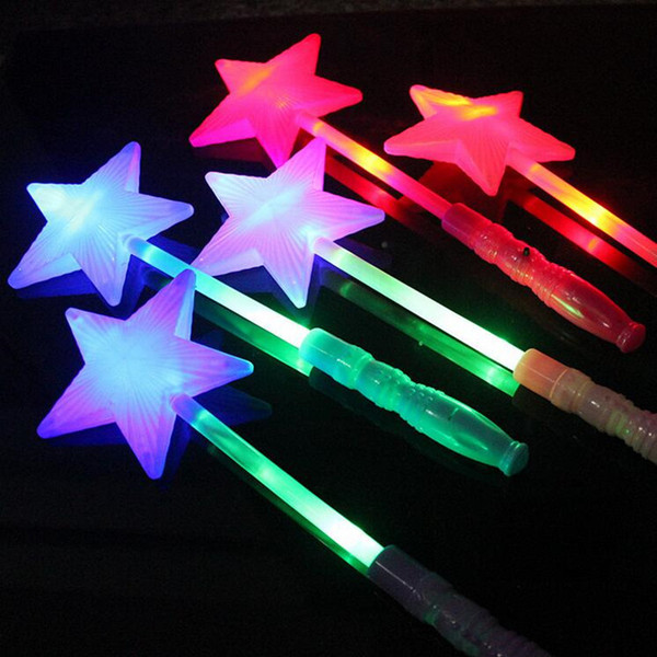 LED Light Sticks Five Pointed Star LED Flashing Sticks Glowing Sticks Kids Light-Up Toys Gift Birthday Glow Party Supplies