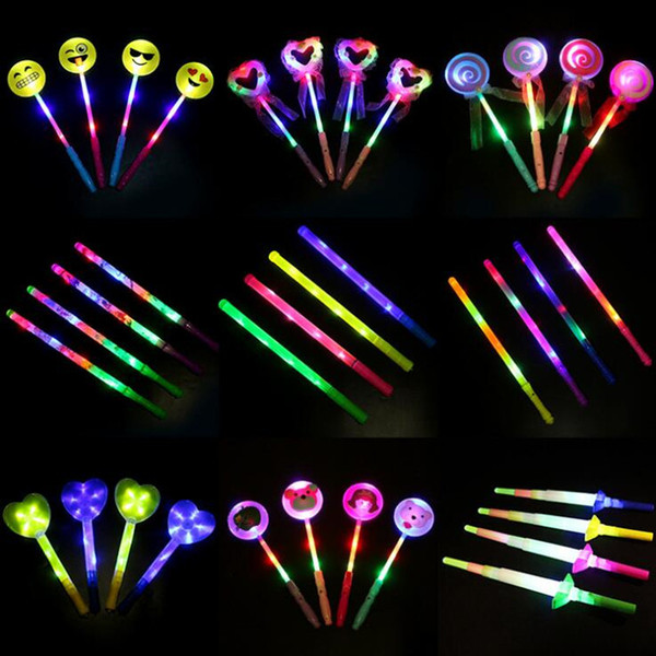 LED Light Sticks Multi Style Stick Kids Light Up Toys Gift Birthday Halloween Glow Party Supplies