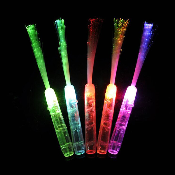 LED Light Sticks Flashing Optical Fiber Sticks Glowing Magic Wand Sticks Kids Lighting Toys Party Night Club