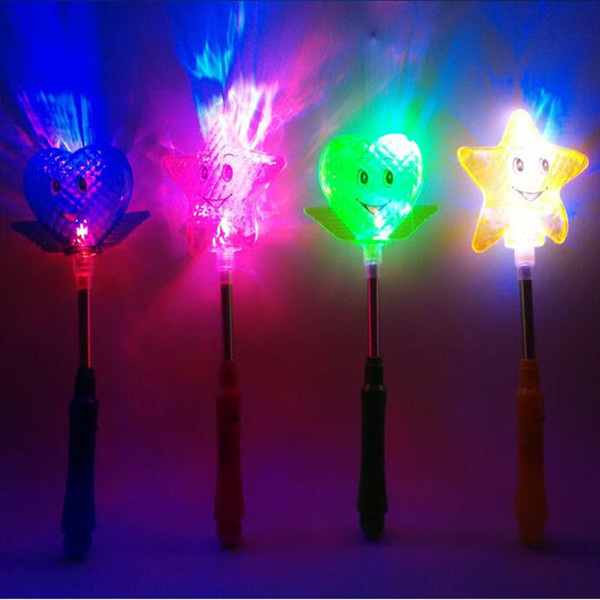 LED Light Sticks Starfish Flashing Sticks Glowing Magic Wand Sticks Kids Lighting Toys Festival Party Supplies