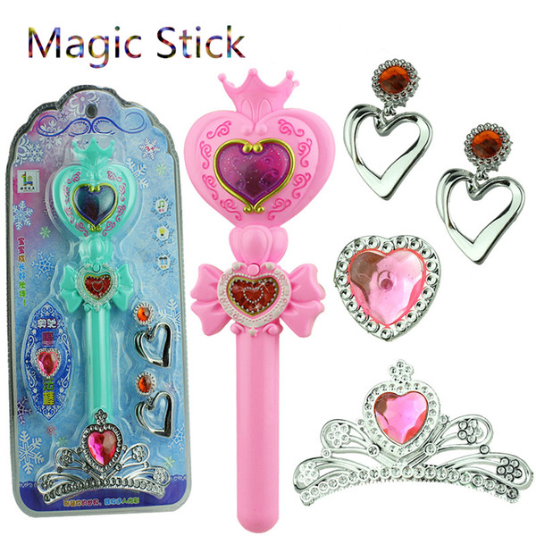 Flashing Light Heart Moon Rod Sailor Moon Stick Anime Cosplay Prop Toys for Girls Musical Magic Glow Wand VS Bandai kids toys