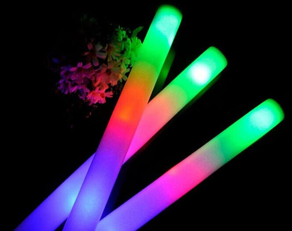 Flash sticks light sticks club lights wholesale custom led colorful light sticks foam sponge light bar 20pcs