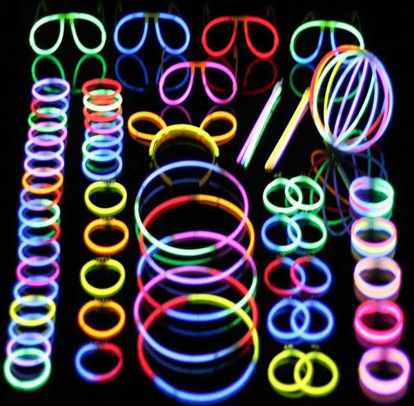 Glow Stick Creative Light Up Party Tube Favors Toys Mixed Colors Festival Decorative Glow Necklaces Bracelets J