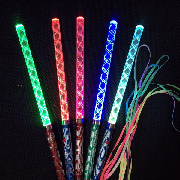 LED Cheer Glow Sticks Colorful Changed Flash Wand For Kids Toys Christmas Concert Birthday Party Supplies