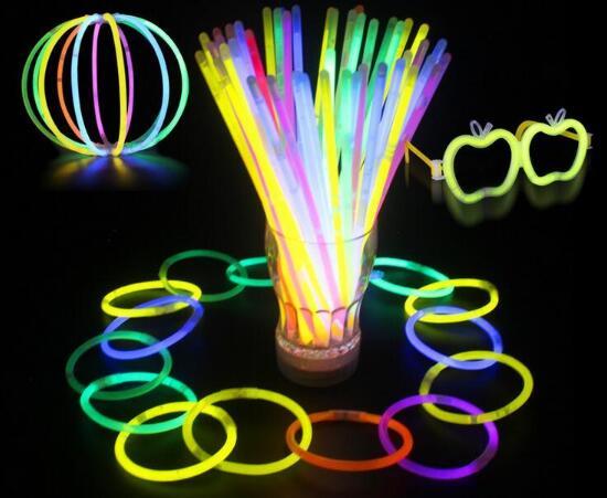 Hot LED Glow Stick Bracelet Necklaces Neon Party Flashing Light Stick Wand Novelty Toy LED Vocal Concert Sticks LED Cheer Props