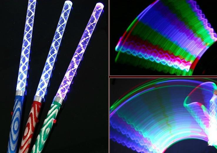 Free EMS DHL 200pcs led stick 7-colors changing Stick led flash light glow stick magic wand for Disco Party Wedding Xmas Gift