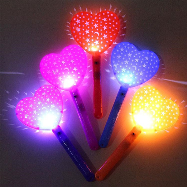 Fashion Luminous Toy Heart Shape Mini Fluorescent Stick Multi Function Plastic LED Light Up Sticks For Bar Concert Props