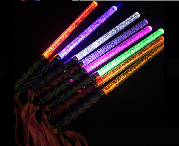 Wholesale 4 color Acrylic bubble flash stick glow stick LED Light stick Fluorescence Sticks for Disco Party Wedding Christmas Gift