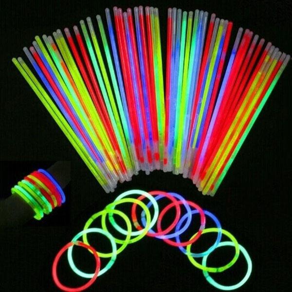 1000Pcs Multi Color Glow Stick Light Bracelets Party Fun Glow Bracelet Birthday Festive Party Vocal Concert Olympics Supplies