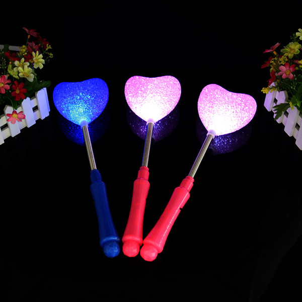 Star Love Heart Flower Wand Flashing LED Glow Light Sticks Blinking Stick Kids Child Light Up Toy Party Concert Novetly Led Toys ZA1459