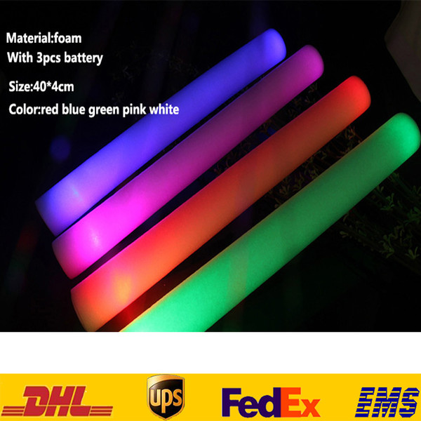 LED Light Sticks New Foam Props Concert Party Flashing Luminous Sticks Holloween Christams Festival Children Toys Gifts HH-T27