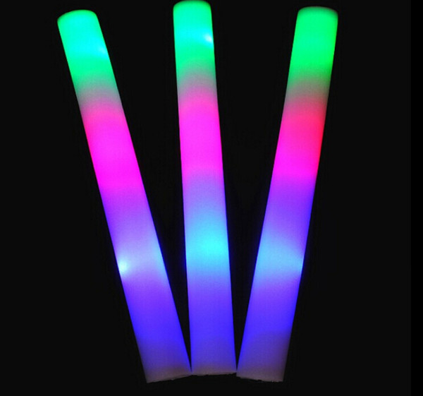 Whole sale 250 pcs lot led foam stick flashing foam stick,glow stick light cheering glow foam stick EMS FEDEX DHL